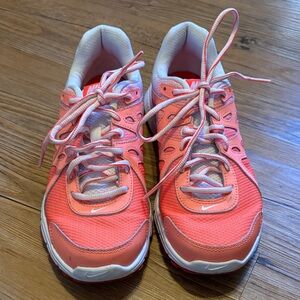 Nike Coral and White Running Shoes